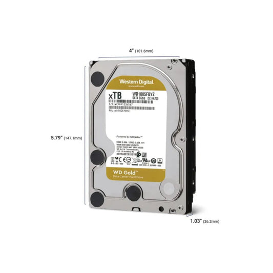 Western Digital WD Gold 8TB 7200RPM 256MB SATA Enterprise HDD WD8005FRYZ