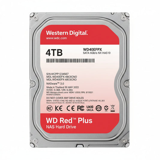Western Digital WD Red Plus 4TB 5400RPM 256MB SATA NAS HDD WD40EFPX