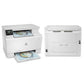HP Color LaserJet Pro MFP M182n All-in-One Color Laser Printer 7KW54A Back and front view