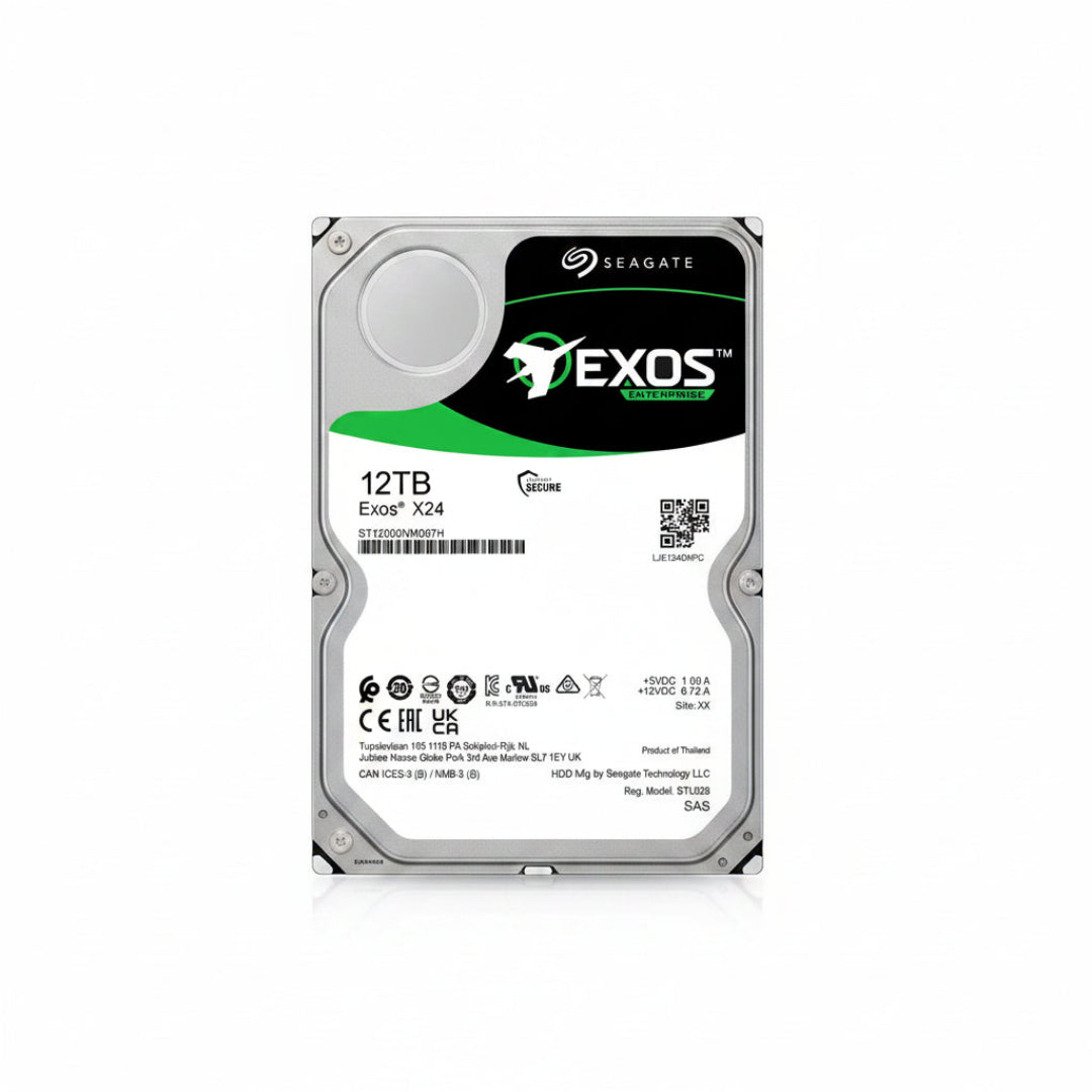 Seagate Exos X24 12TB 3.5" Internal Enterprise Hard Drive ST12000NM007H