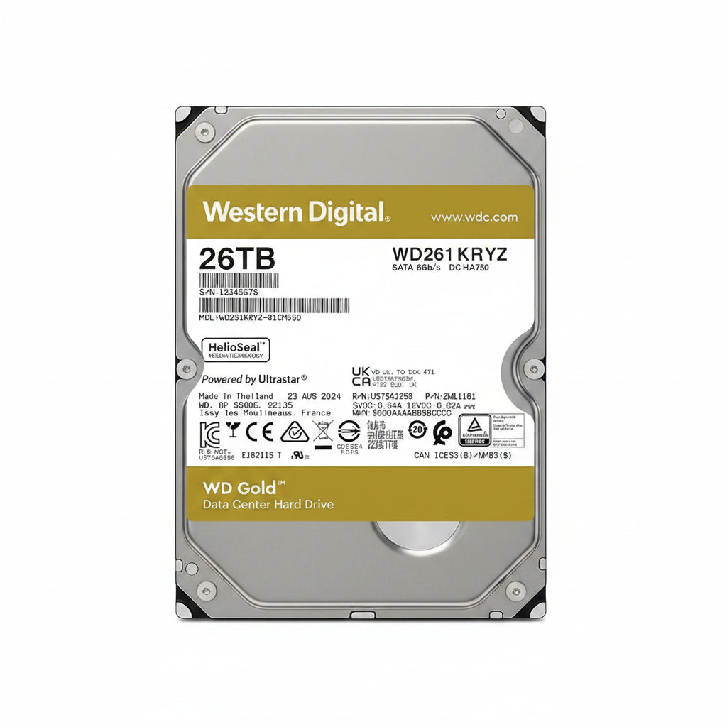 Western Digital WD Gold 26TB 7200RPM Enterprise Internal Hard Drive WD261KRYZ