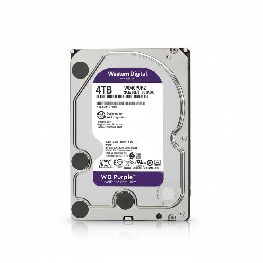 Western Digital WD Purple 4TB 5400RPM Surveillance Hard Drive WD40PURZ