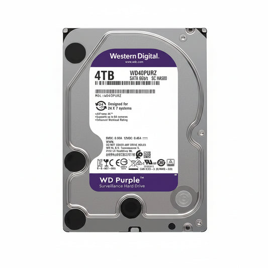Western Digital WD Purple 4TB 5400RPM Surveillance Hard Drive WD40PURZ