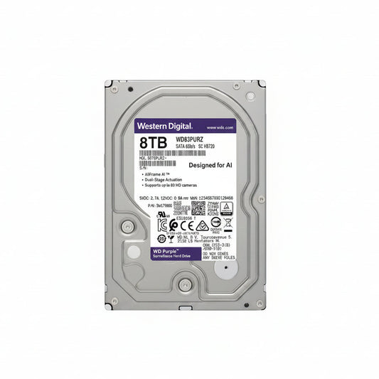 Western Digital WD Purple 8TB 7200RPM Surveillance Hard Drive WD82PURZ