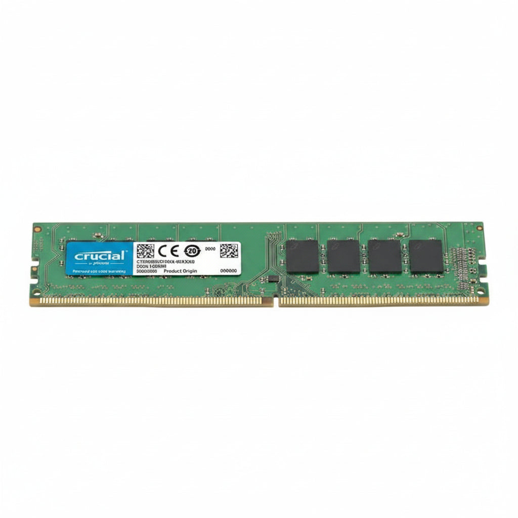 Crucial Basics 8GB DDR4-3200 UDIMM Desktop RAM CB8GU3200E front View