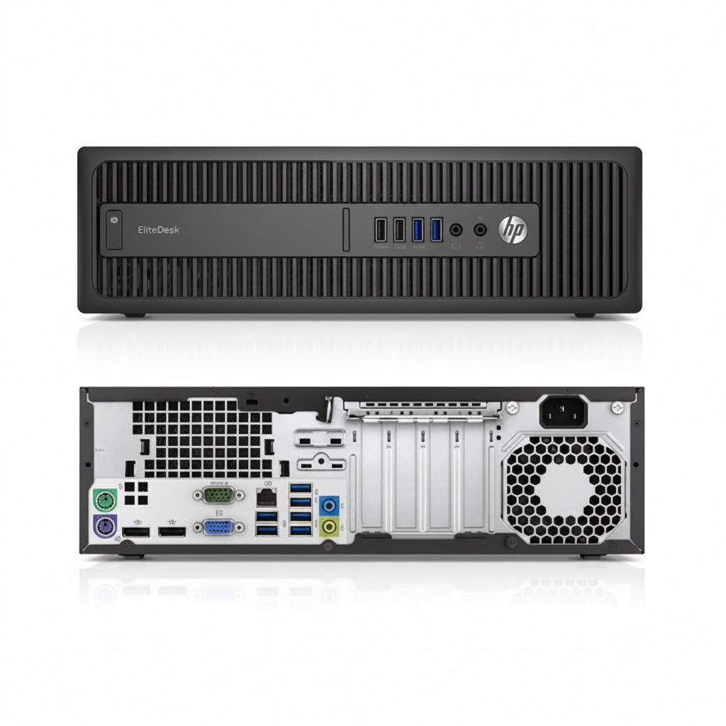 HP EliteDesk 800 G2 Mini PC Intel Core i5-6500T 16GB 512GB Win 11 Pro B6BID9 Both Sides View