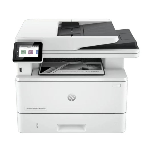 HP LaserJet Pro MFP 4103fdn All-in-One Monochrome Laser Printer 2Z628A Front Veiw