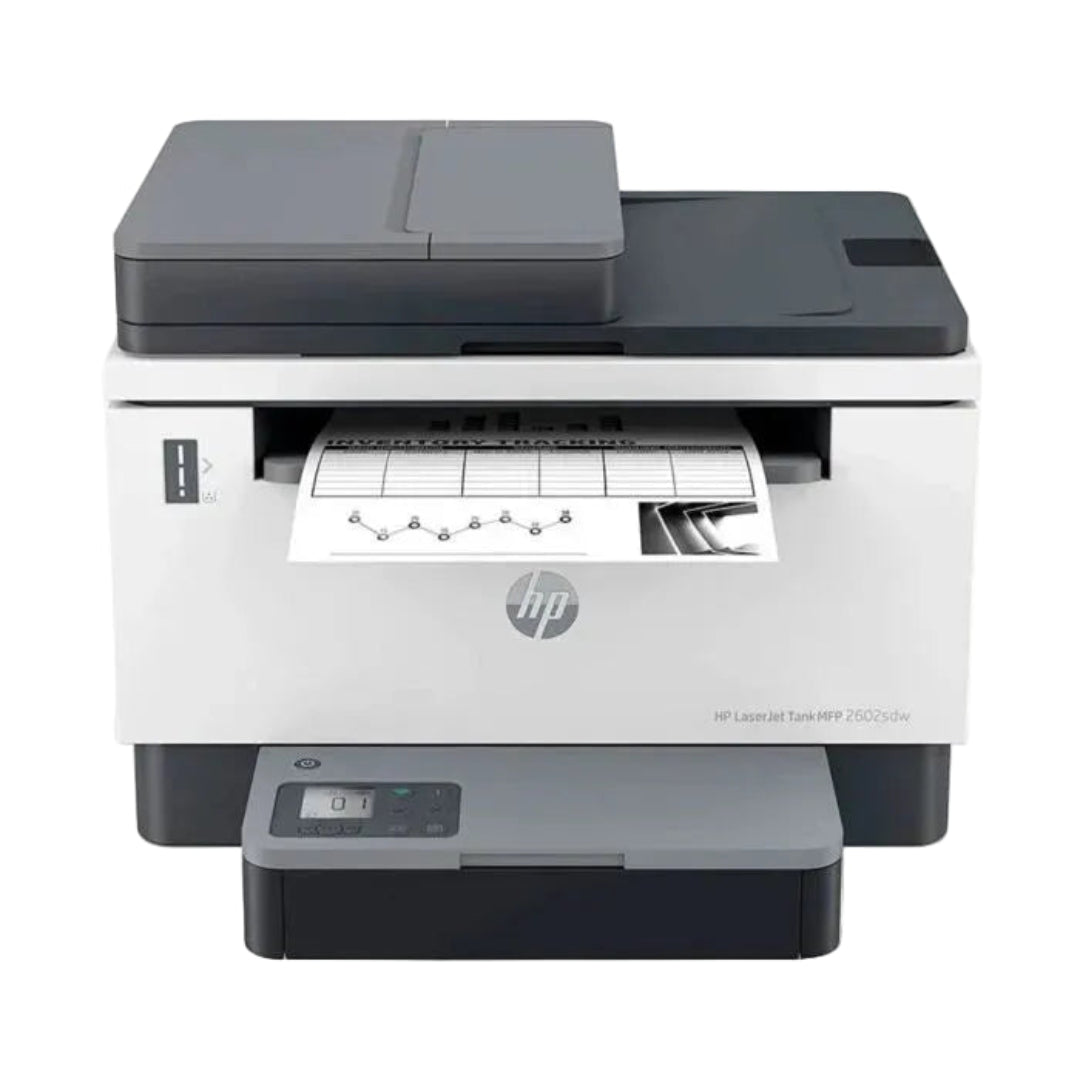 HP LaserJet Tank MFP 2602sdw All-in-One Monochrome Laser Printer 2R7F5A Front View
