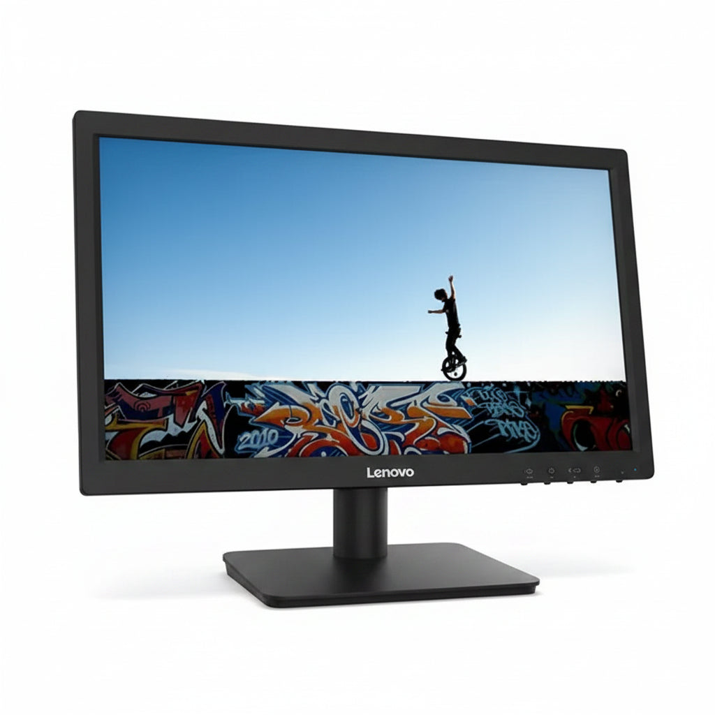lenovo D19 10 18.5" HD TN 60Hz 5ms HDMI & VGA Black Business Monitor 66C0KAC6UK Side View