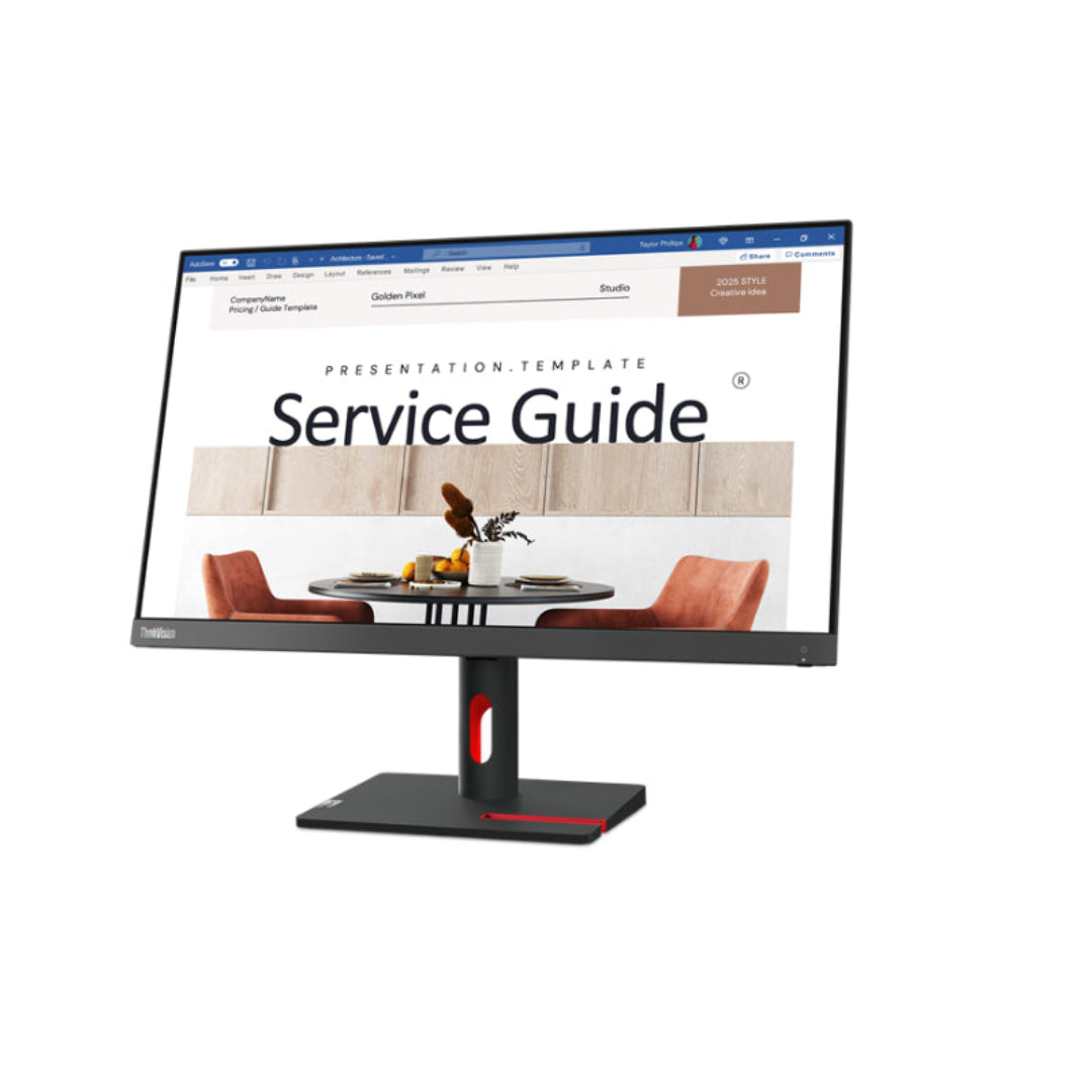 Lenovo ThinkVision S24i-30 23.8" Full HD IPS 100Hz Business Monitor 63DEKAT3UK Side View