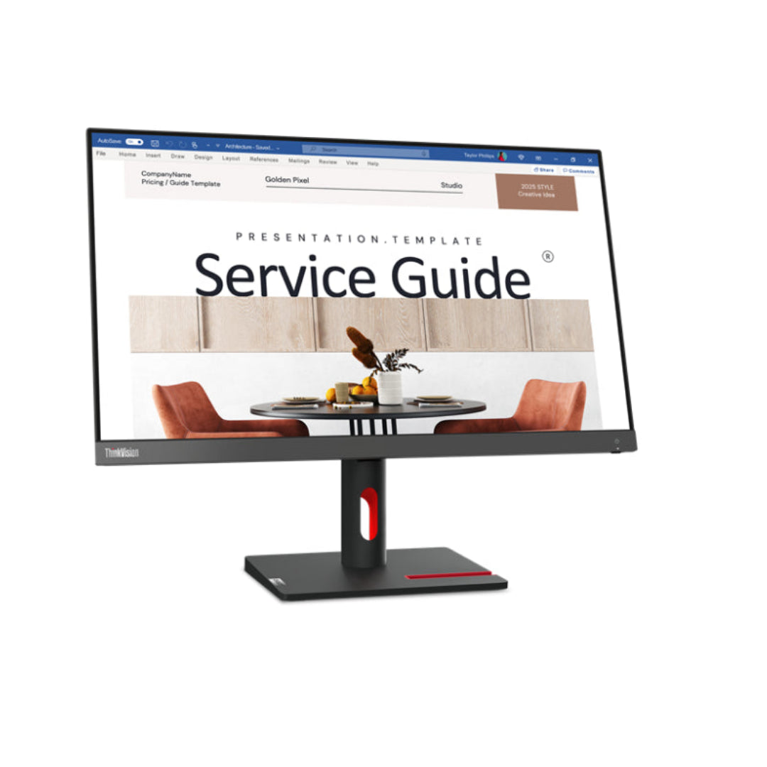 Lenovo ThinkVision S24i-30 23.8" Full HD IPS 100Hz Business Monitor 63DEKAT3UK Side View