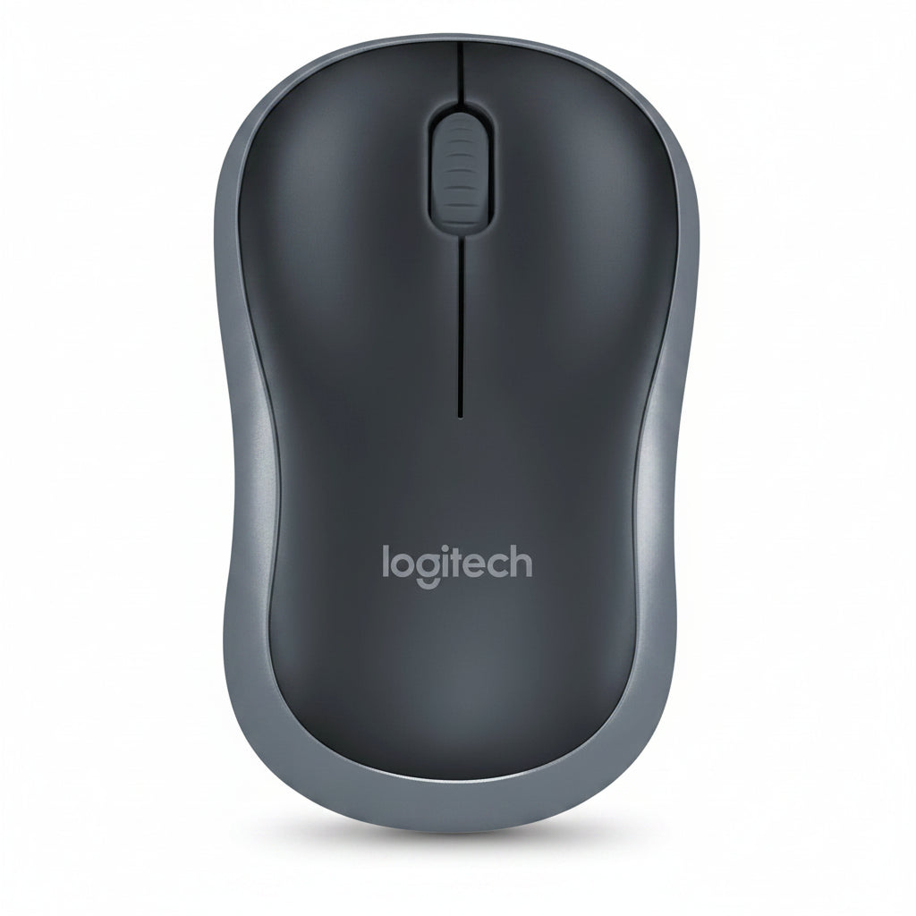 Logitech M85 Wireless Black Mouse Front View
