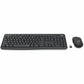 Logitech MK295 Wireless Black Keyboard and Mouse Combo Front View