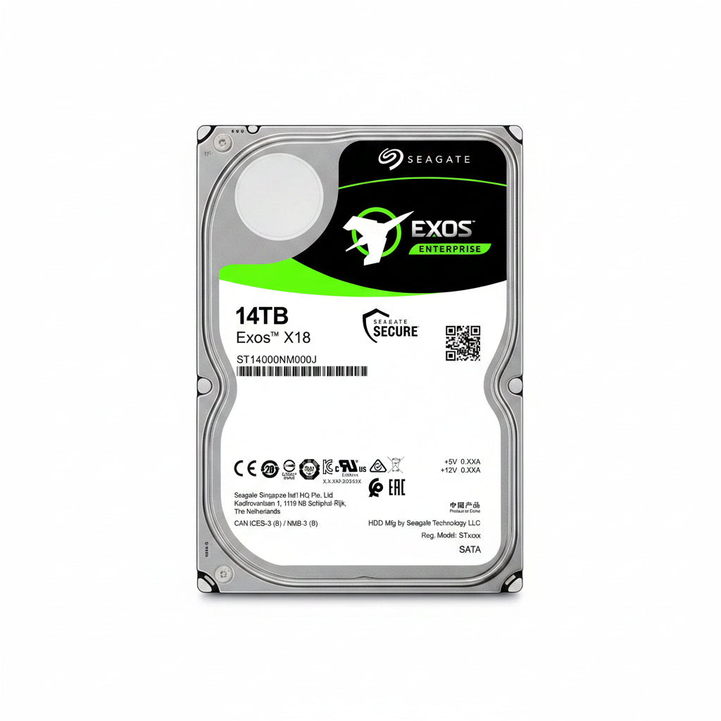Seagate Exos X18 14TB Enterprise HDD 7200RPM 3.5 Internal Hard Drive ST14000NM000J