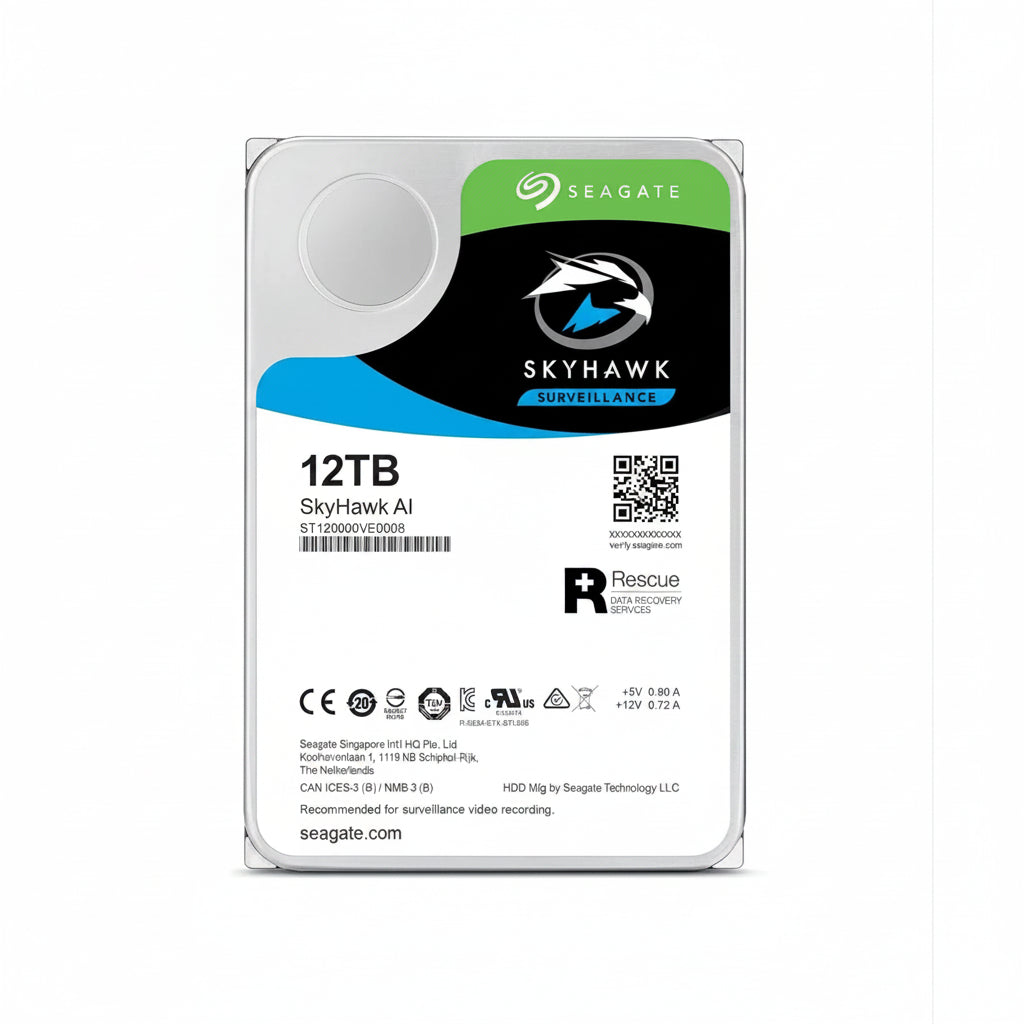 Seagate SkyHawk AI 12TB SATA III 6Gb/s 7200RPM Surveillance HDD ST12000VE001