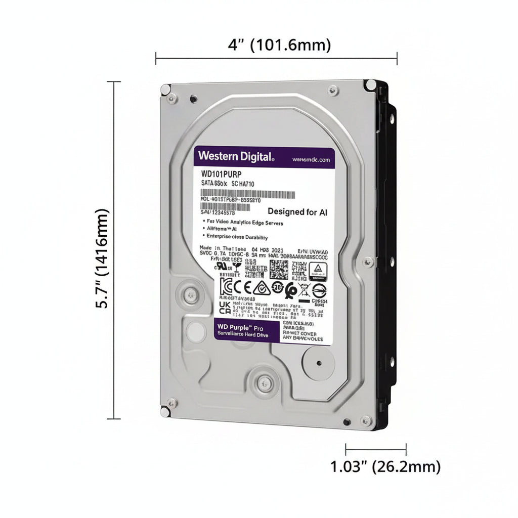 Western Digital WD Purple Pro 24TB SATA 6Gb/s 7200RPM Surveillance HDD WD241PURP