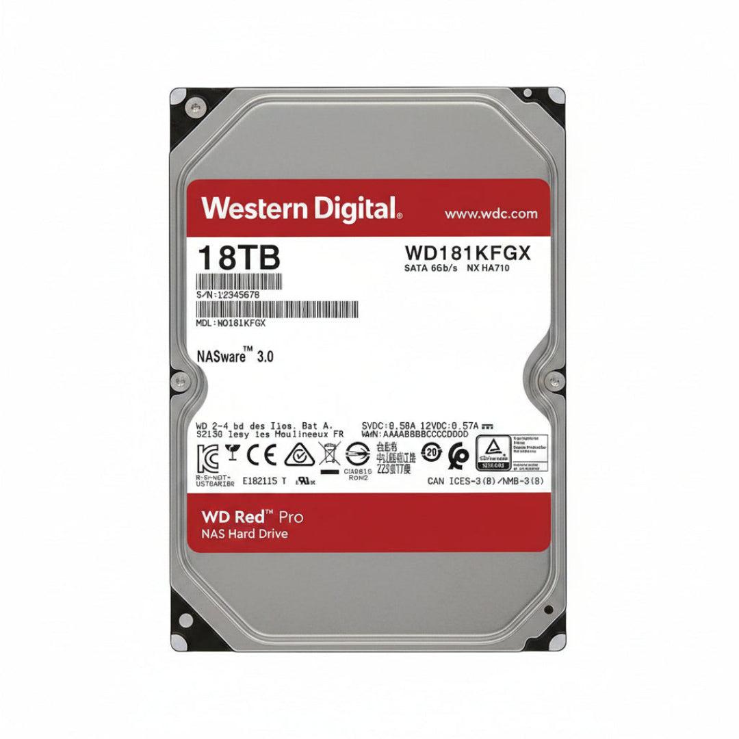 Western Digital WD Red Pro 18TB 7200RPM 512MB SATA NAS HDD WD181KFGX