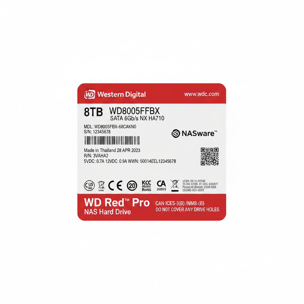 Western Digital WD Red Pro 8TB 7200RPM 256MB SATA NAS HDD WD8005FFBX